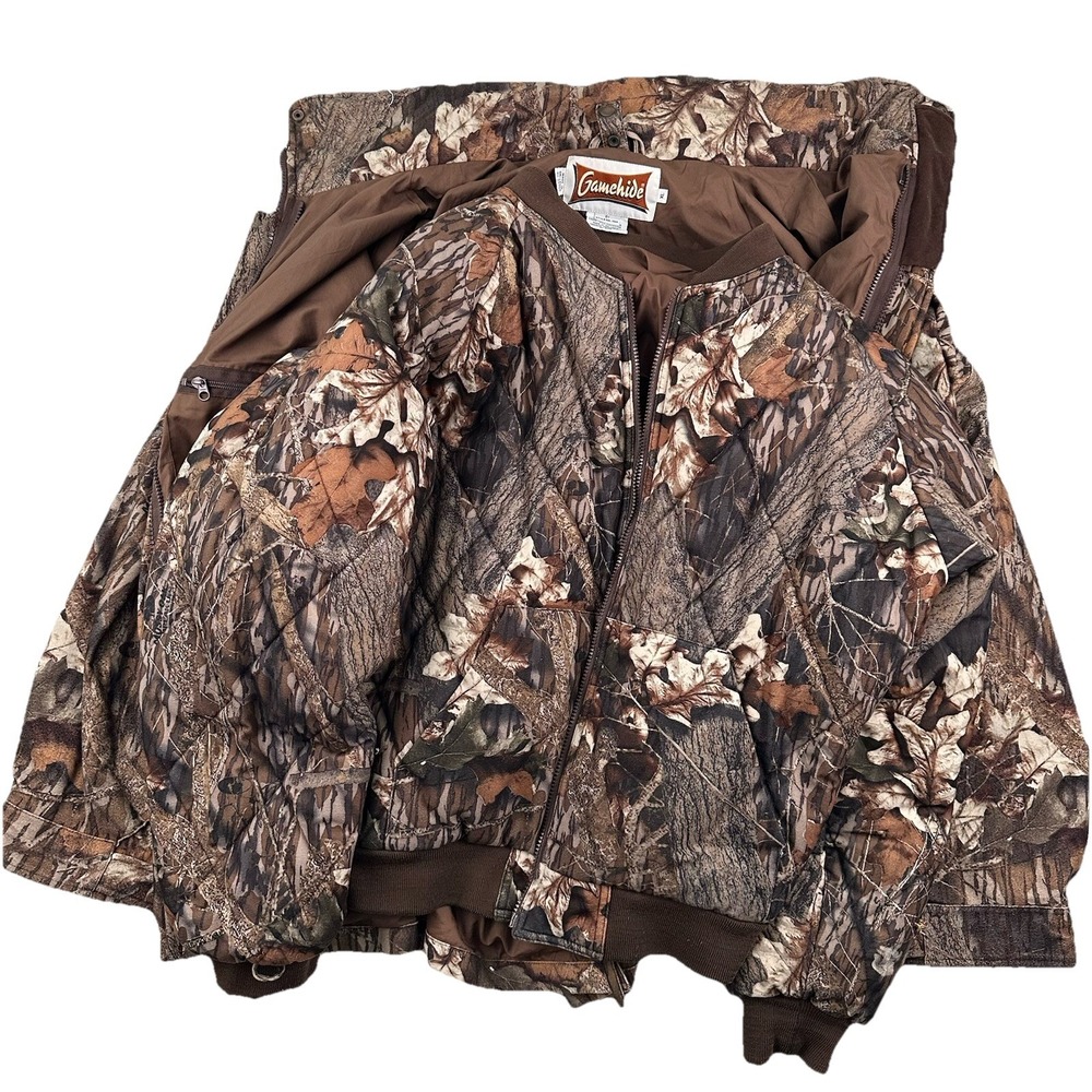 Gamehide 3 in 1 Mossy Oak Break-Up Wetlands Jacket XL Hush Hide Camo Parka READ